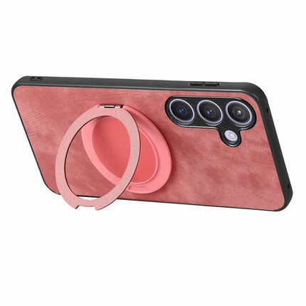 For Samsung Galaxy S23 FE Phone Case with Rotating Kickstand Stress Relief Retro Leather Back Cover