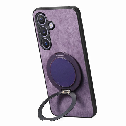 For Samsung Galaxy A05s 4G Phone Case with Rotating Kickstand Stress Relief Retro Leather Back Cover