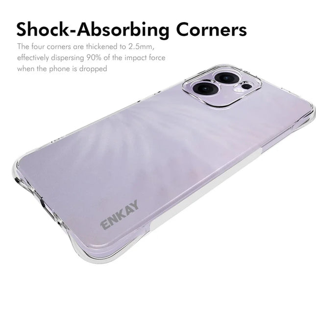 For Oppo Reno13 F 5G Clear Phone Case ENKAY HAT PRINCE Shockproof Anti-Slip TPU Cover