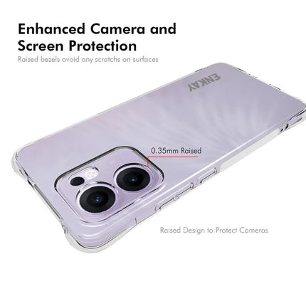 For Oppo Reno13 F 5G Clear Phone Case ENKAY HAT PRINCE Shockproof Anti-Slip TPU Cover