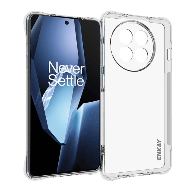 For OnePlus Ace 5 Pro 5G / OnePlus Ace 5 5G Clear Phone Case ENKAY HAT PRINCE Shockproof Anti-slip TPU Cover - Transparent