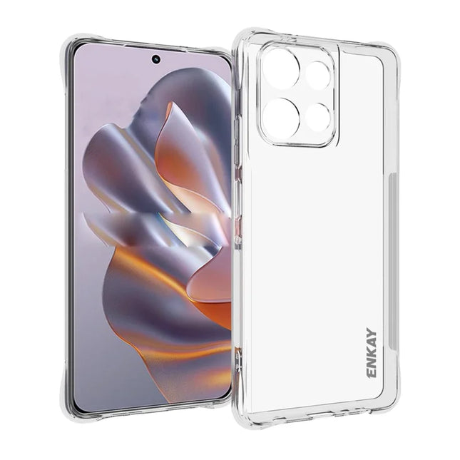 For Motorola Moto G Power (2025) Clear Phone Case ENKAY HAT PRINCE Shockproof Anti-slip TPU Cover - Transparent