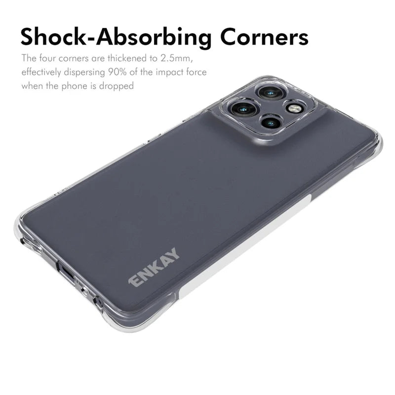 ShopCaseCart Stand Cover Motorola Moto G Power (2025) Clear Phone Protective cover ENKAY HAT PRINCE Impact-resistant Anti-slip TPU Guard