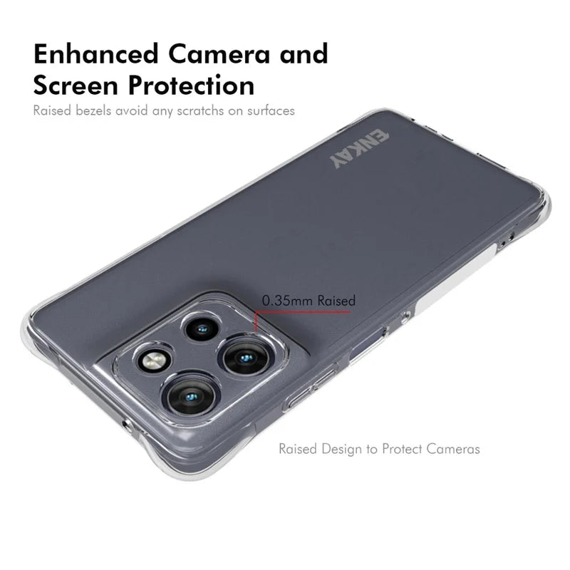 ShopCaseCart Stand Cover Motorola Moto G Power (2025) Clear Phone Protective cover ENKAY HAT PRINCE Impact-resistant Anti-slip TPU Guard