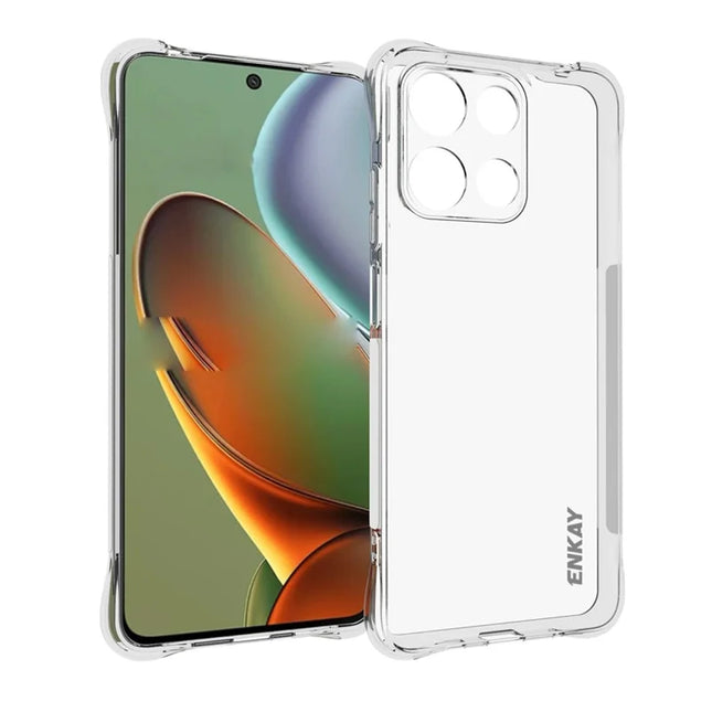 For Motorola Moto G15 4G Clear Phone Case ENKAY HAT PRINCE Shockproof Anti-slip TPU Cover - Transparent