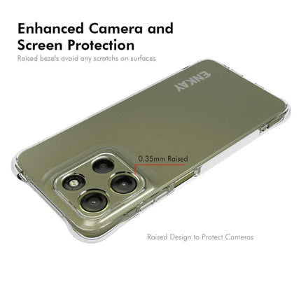 For Motorola Moto G15 4G Clear Phone Case ENKAY HAT PRINCE Shockproof Anti-slip TPU Cover