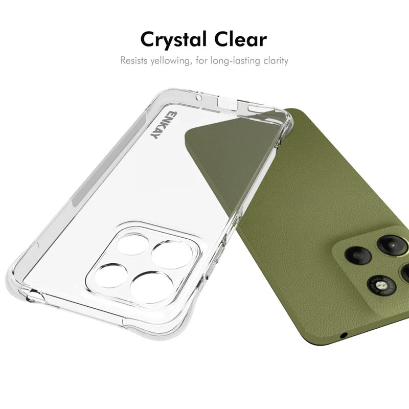 ShopCaseCart Stand Cover Motorola Moto G15 4G Clear Phone Protective cover ENKAY HAT PRINCE Impact-resistant Anti-slip TPU Guard