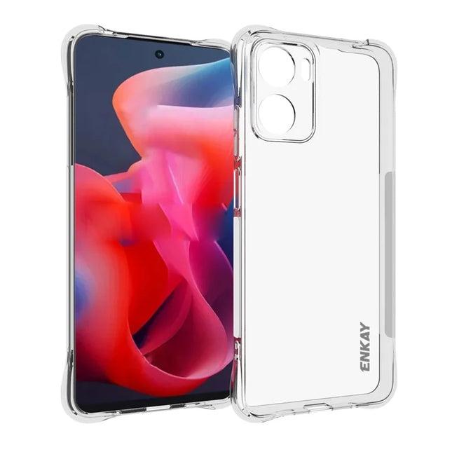 For Motorola Moto G05 4G Clear Phone Case ENKAY HAT PRINCE Shockproof Anti-slip TPU Cover - Transparent
