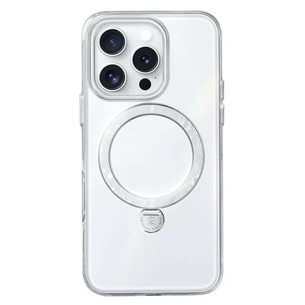 PYNANA PN-15G4 For iPhone 15 Pro Max Kickstand Cover Compatible with MagSafe PC + TPU Case - White