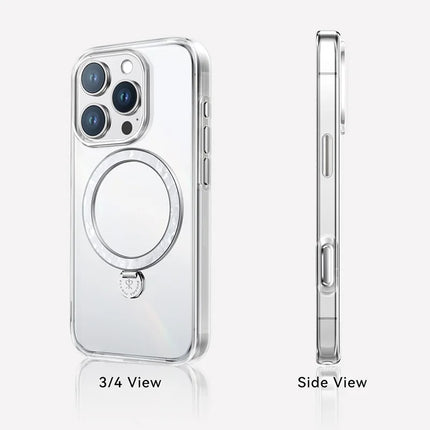 PYNANA PN-15G4 For iPhone 15 Pro Max Kickstand Cover Compatible with MagSafe PC + TPU Case