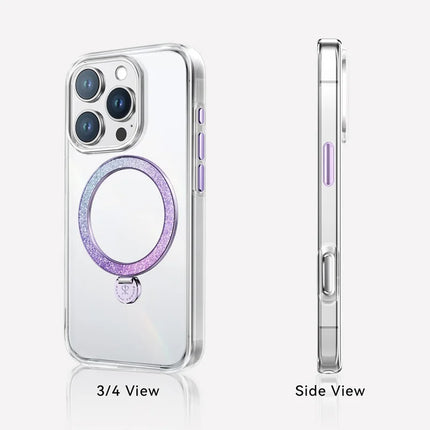 PYNANA PN-15G4 For iPhone 15 Pro Max Kickstand Cover Compatible with MagSafe PC + TPU Case