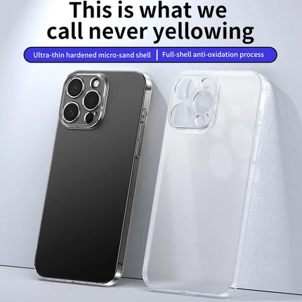 For iPhone 16 Pro Case Transparent Matte Hard PC Mobile Phone Cover