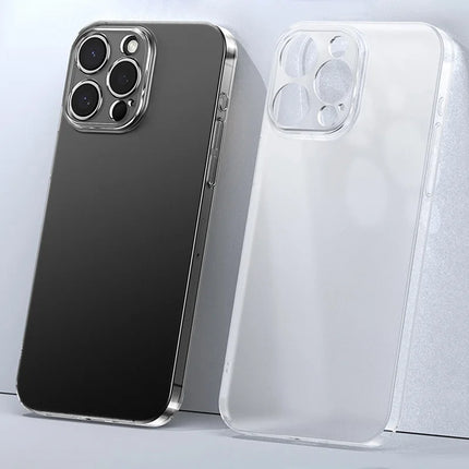 For iPhone 15 Pro Max Case Transparent Matte Hard PC Mobile Phone Cover