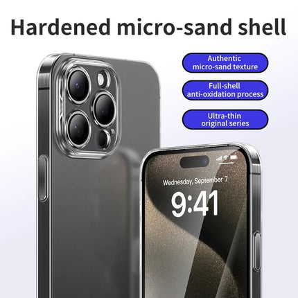 For iPhone 15 Pro Max Case Transparent Matte Hard PC Mobile Phone Cover
