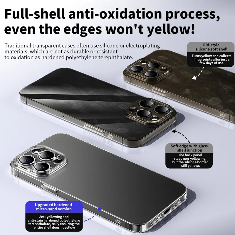 ShopCaseCart Lightweight Premium iPhone 15 Pro Max Protective cover Transparent Matte Hard PC Mobile Phone Guard