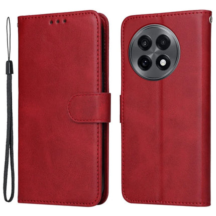 Wallet Case for OnePlus 13R 5G / Ace 5 5G / Ace 5 Pro 5G Leather Phone Cover - Red