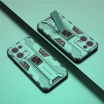 For Oppo Reno13 5G (Global) Case PC + TPU Shockproof Phone Cover with Kickstand