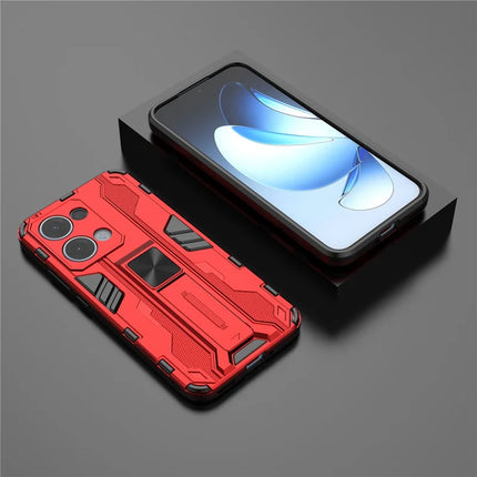 For Oppo Reno13 5G (Global) Case PC + TPU Shockproof Phone Cover with Kickstand