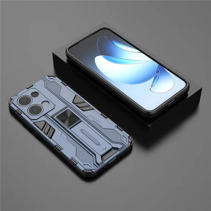 For Oppo Reno13 5G (Global) Case PC + TPU Shockproof Phone Cover with Kickstand