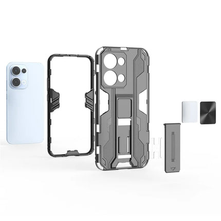 For Oppo Reno13 5G (Global) Case PC + TPU Shockproof Phone Cover with Kickstand