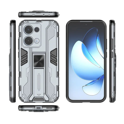 For Oppo Reno13 5G (Global) Case PC + TPU Shockproof Phone Cover with Kickstand