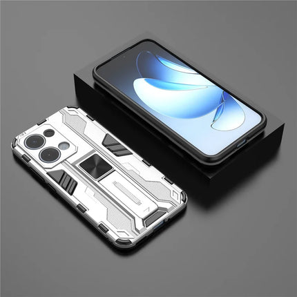 For Oppo Reno13 5G (Global) Case PC + TPU Shockproof Phone Cover with Kickstand