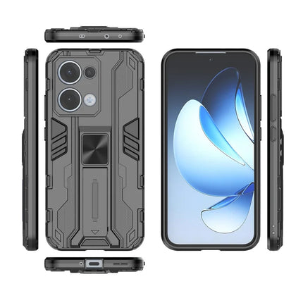 For Oppo Reno13 5G (Global) Case PC + TPU Shockproof Phone Cover with Kickstand