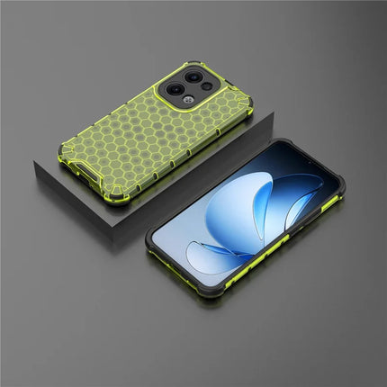 For Oppo Reno13 5G (Global) Case PC + TPU Phone Cover Honeycomb Shape