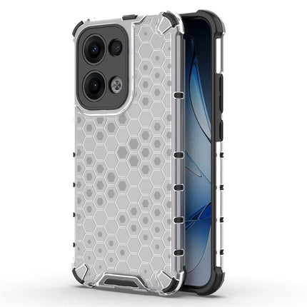 For Oppo Reno13 5G (Global) Case PC + TPU Phone Cover Honeycomb Shape - Grey