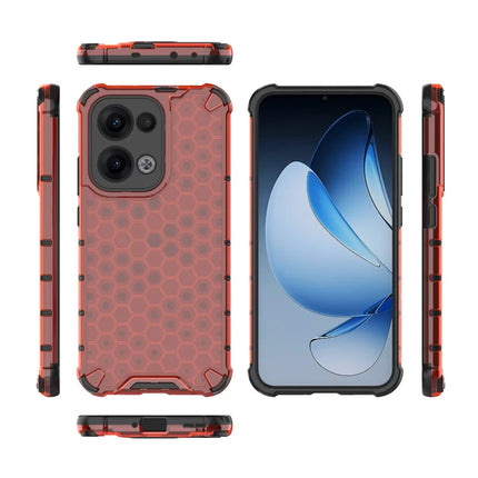 For Oppo Reno13 5G (Global) Case PC + TPU Phone Cover Honeycomb Shape