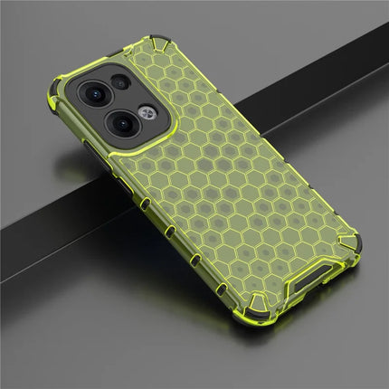 For Oppo Reno13 Pro 5G Case PC + TPU Phone Cover Honeycomb Shape
