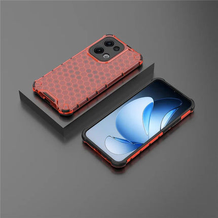 For Oppo Reno13 Pro 5G Case PC + TPU Phone Cover Honeycomb Shape