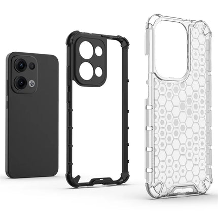 For Oppo Reno13 Pro 5G Case PC + TPU Phone Cover Honeycomb Shape