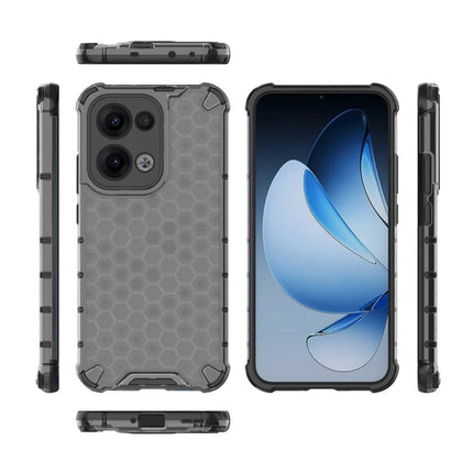For Oppo Reno13 Pro 5G Case PC + TPU Phone Cover Honeycomb Shape