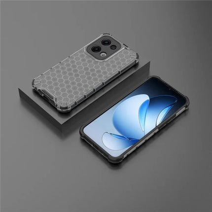 For Oppo Reno13 Pro 5G Case PC + TPU Phone Cover Honeycomb Shape