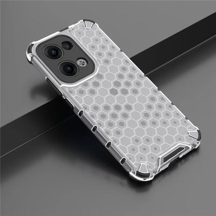 For Oppo Reno13 Pro 5G Case PC + TPU Phone Cover Honeycomb Shape