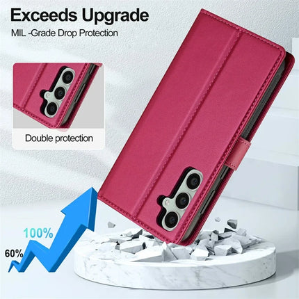 LC.IMEEKE L2 Series for Samsung Galaxy A56 5G Case PU Leather Wallet Detachable Magnetic Phone Cover