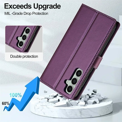 LC.IMEEKE L2 Series for Samsung Galaxy A56 5G Case PU Leather Wallet Detachable Magnetic Phone Cover