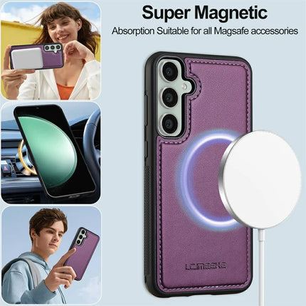 LC.IMEEKE L2 Series for Samsung Galaxy A56 5G Case PU Leather Wallet Detachable Magnetic Phone Cover