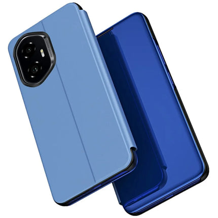 For Honor 300 Case View Window Stand Leather Flip Phone Cover - Sky Blue