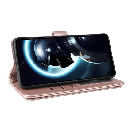 Wallet Phone Case for HMD Pulse Pro  /  Pulse+  /  Pulse Leather Phone Cover with Shoulder Strap