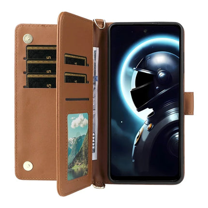 Wallet Phone Case for HMD Pulse Pro  /  Pulse+  /  Pulse Leather Phone Cover with Shoulder Strap