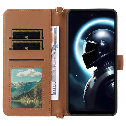 Wallet Phone Case for HMD Pulse Pro  /  Pulse+  /  Pulse Leather Phone Cover with Shoulder Strap