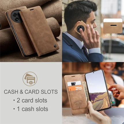 For OnePlus 13 Wallet Case CASEME 013 Series PU Leather Phone Cover Stand