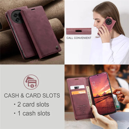For OnePlus 13 Wallet Case CASEME 013 Series PU Leather Phone Cover Stand
