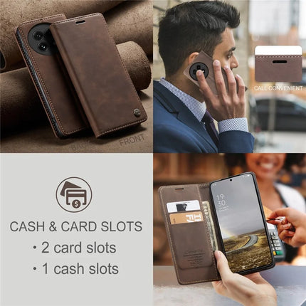 For OnePlus 13 Wallet Case CASEME 013 Series PU Leather Phone Cover Stand
