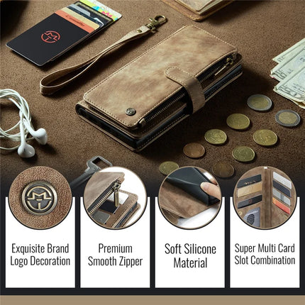 For Samsung Galaxy A36 5G Wallet Case CASEME C30 Leather Phone Cover with 10 Card Holder Zipper Pocket