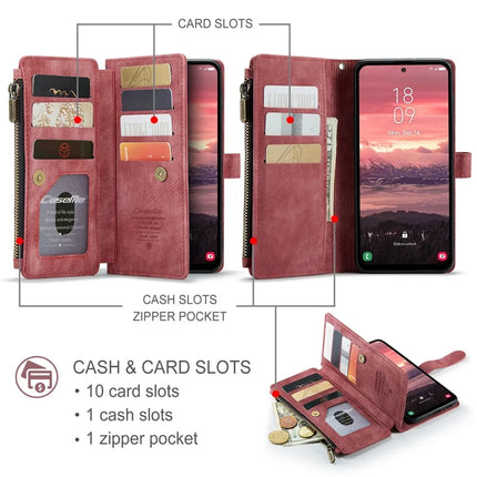 For Samsung Galaxy A36 5G Wallet Case CASEME C30 Leather Phone Cover with 10 Card Holder Zipper Pocket