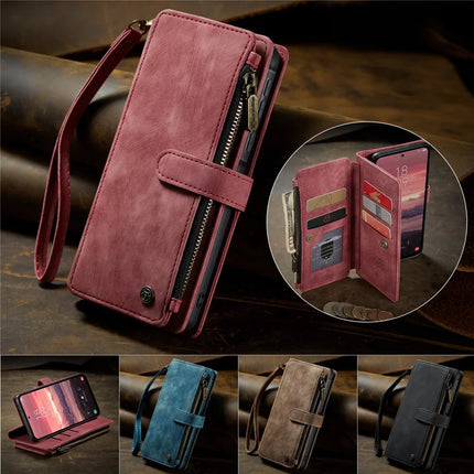 For Samsung Galaxy A36 5G Wallet Case CASEME C30 Leather Phone Cover with 10 Card Holder Zipper Pocket