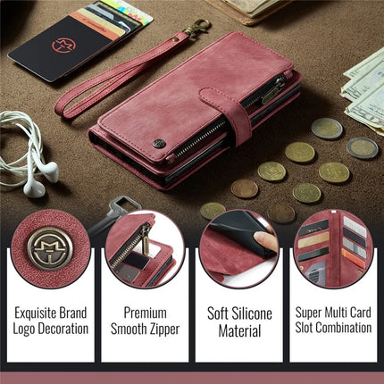 For Samsung Galaxy A36 5G Wallet Case CASEME C30 Leather Phone Cover with 10 Card Holder Zipper Pocket